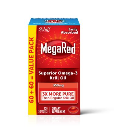 Schiff MegaRed Superior Omega-3 Krill Oil 350 mg 120 Softgels