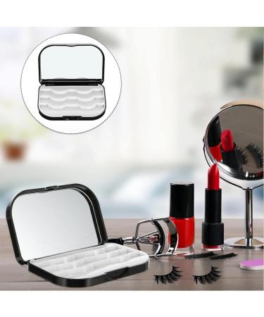 Shmian Empty Eyelash Case with Makeup Mirror - Travel Friendly Storage Organizer for 3 Pairs Black Lashes - Buy Online on GoSupps.com