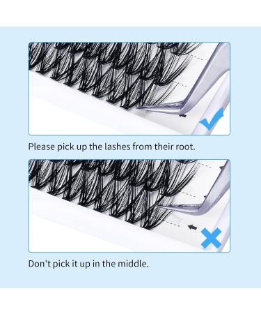 Lash Clusters Extensions - 40 Roots Individual 0.07 D Curl 13mm Faux Mink DIY Eyelash Extensions for Natural Look - Reusable - Buy Online on GoSupps.com