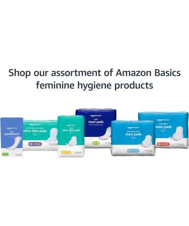 Amazon Basics Thin Pantiliners Regular Length 300 Count - 3 Packs of 100 (Formerly Solimo) - 100 Count x 3 - Buy Online on GoSupps.com
