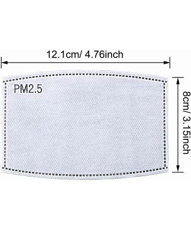 100 Pcs Activated Carbon PM2.5 Filter Paper - 5 Layers Replacement Face Filter Insert - Buy Online on GoSupps.com