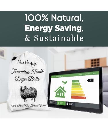 Tumble Dryer Balls Pack of 6 XL - 100% Wool Natural Fabric Softener Reduces Wrinkles Hypoallergenic Reusable Reduce Noise Unscented - Buy Online on GoSupps.com