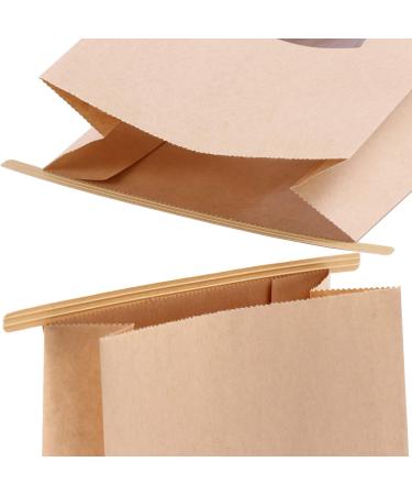 Bakery Bags with Window Kraft Paper Bags Brown Window Bags Metal Tab Lock Bags Cookie Bags Coffee Bags 9x5.9x2.7 inch - Buy Online on GoSupps.com