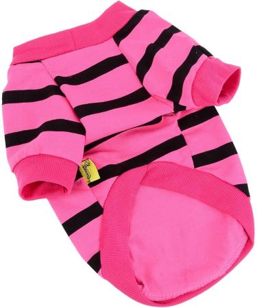 Paidful Striped Dog Shirt for Small & Medium Dogs | Breathable Tank Tops for Puppies & Cats with Red Heart | Summer Pet Clothes | 45cm Back & 53cm Breast - Buy Online on GoSupps.com