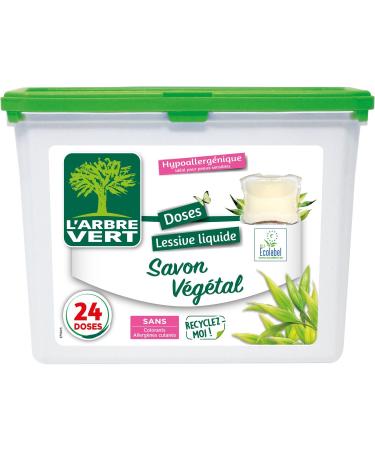 L'Arbre Vert Liquid Laundry Detergent Doses - Vegetable Soap - 633.6 gr - 24 washes