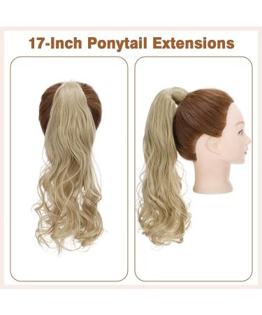Tess Ponytail Extension 40cm - Ash Blonde Wavy Braid | 90g Long Hair Extensions for Perfect Horseplate Style - Buy Online on GoSupps.com