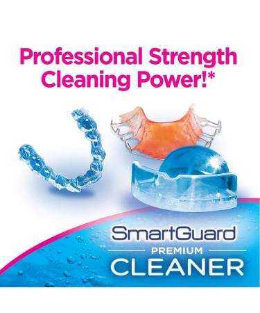 SmartGuard Premium Cleaner Crystals (110 Cleanings) - Removes Stain, Plaque & Odor for Dentures, Clear Braces, Mouth Guard & Retainers - Buy Online on GoSupps.com