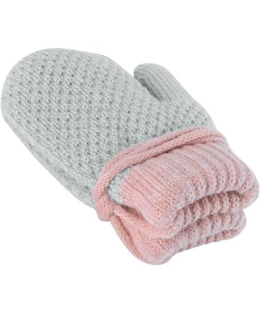 Kids Toddlers Thermal Gloves Mittens | Winter Warm Knitted Gloves with String | Fleece Lined | Anti-Lost String | Boys Girls Age 1-4 | Grey - Buy Online on GoSupps.com