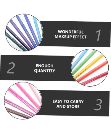 VINTORKY 18pcs Eyeliner Woman Makeup Tools Cosmetics Eye Line Pencils Eyeshadow Pens Eye Shadow Stick Abs - Buy Online on GoSupps.com