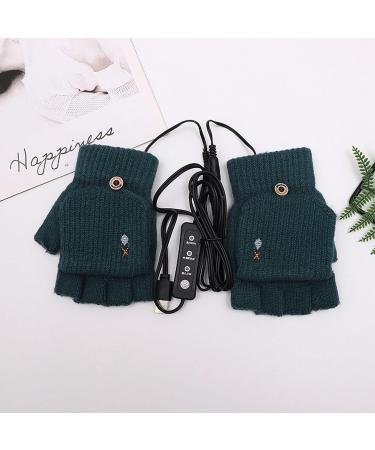 USB Heated Knitted Cotton Gloves - Electric Warm Mitten for Typing - Buy Online on GoSupps.com