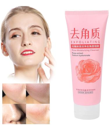 Qukaim Exfoliating Gel Exfoliating Gel Moisturizing Exfoliator with Rose Extract 120g Oil Control Cuticle Removal Deep Pore Cleansing - Buy Online on GoSupps.com