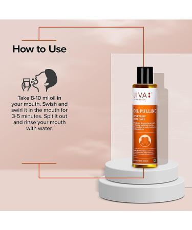 Jiva Ayurveda Oil Pulling Mouthwash - 6.76 Fl Oz Natural Teeth Whitening & Gum Health Ayurvedic Oral Rinse with Sesame Oil Clove & Cardamom Alcohol-Free Oral Detox for Fresh Breath 200Ml - Buy Online on GoSupps.com