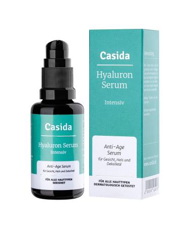 Casida Casida Concentrated Hyaluronic Acid Serum - Anti-aging serum for face neck and d collet - with low and high molecular weight hyaluronic acid - pharmacy quality - 30ml