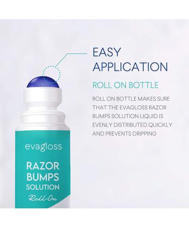 Evagloss Razor Bumps Solution - After-Shave Repair Serum for Ingrown Hairs & Dark Spot Correction | Skin Lightening Roll-On for Men & Women (100g) - Buy Online on GoSupps.com