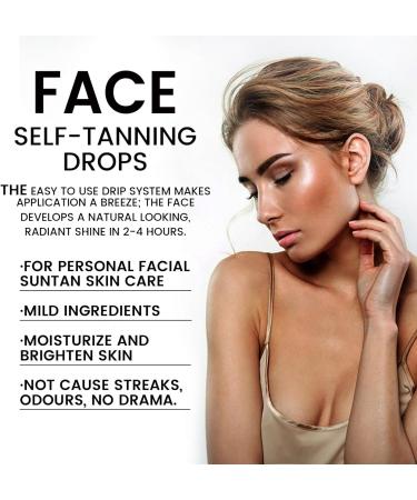 Mikabila (01)30ml Self Tanning Drops Self Tanning Face Drops Medium Add Self Tanning Drops to Skin Care Natural Ingredients Self Tan Drops for Face Gradual Fake Tan Face Serum - Buy Online on GoSupps.com