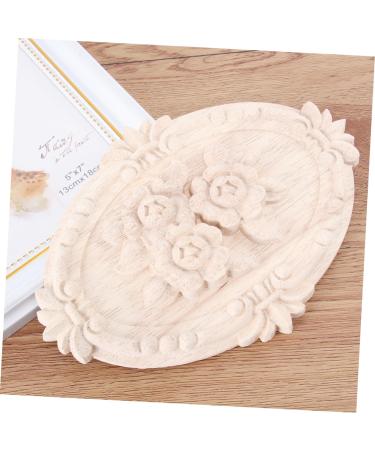 GRIRIW Floral Decor 1pc Wall Appliques Onlays Solid Wood Cabinet Onlay Applique Wood Applique European Style Bed Table - Buy Online on GoSupps.com