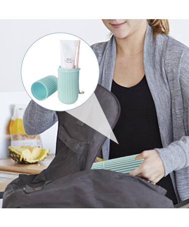 Jacekee Travel Toothbrush Holder - Portable Dust-Sealed Toothbrush Case for Camping Business Trips & School - Blue Travel Toothbrush Mug - Buy Online on GoSupps.com