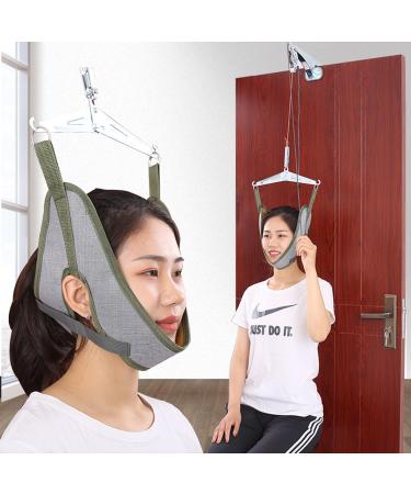 Cusma kit for cervical traction devices over the door - neck extensor and vertebral salicinic compression device to relieve neck pain and shoulder correction