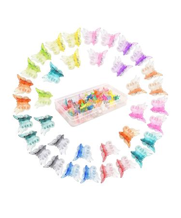 30 Pcs Butterfly Hair Clips Girls Mini Hair Clips Butterfly Hair Clips with Box Cute Clips Butterfly Hair Clips Hair Accessories for Women Girls Crystal-30