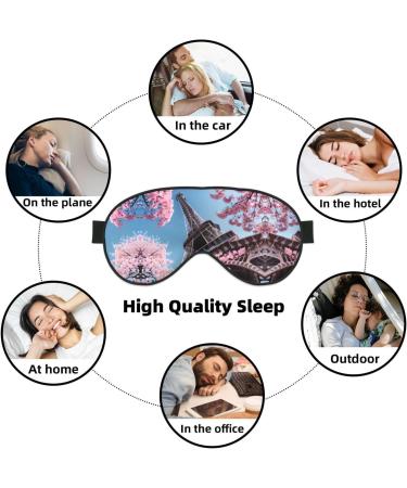 Oil Painting Paris Eiffel Tower Print Unisex Sleeping Eye Mask Soft Comfortable Light-Blocking Eye Mask - Buy Online on GoSupps.com