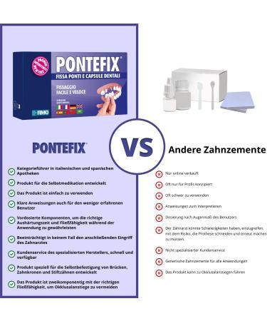 Pontefix Dental Cement - Securely Attach Bridges Dental Capsules & Post Teeth | Fast International Shipping - Buy Online on GoSupps.com