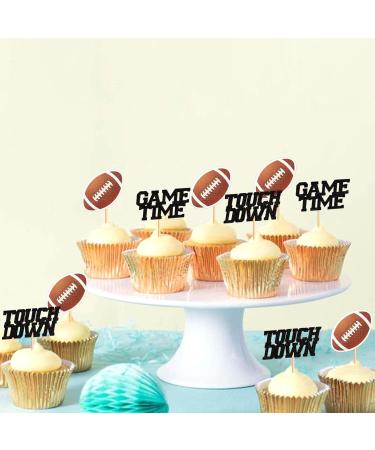 Keaziu 24 Pack Rugby Ball Cupcake Topper Touch Down Game Time Cupcake Picks Rugby Ball Themed Soccer Ball Toothpicks for Men Boys Birthday Decorations 1 Rugby 1 - Buy Online on GoSupps.com