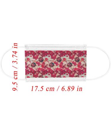 Lulupi 10-Piece One-Way Adult Flower Motif Mouth & Nose Protection - Elegant Breathable Bandana Mask Scarf for Women - Buy Online on GoSupps.com