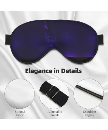 Purple Starry Sky Soft Sleep Eye Mask - Breathable Eye Patch for Women | Perfect for Travel & Relaxation - Buy Online on GoSupps.com
