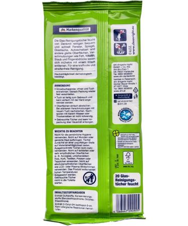 Thinking with Glass Cleaning Wipes Wet (3 x 20 Wipes) - Buy Online on GoSupps.com