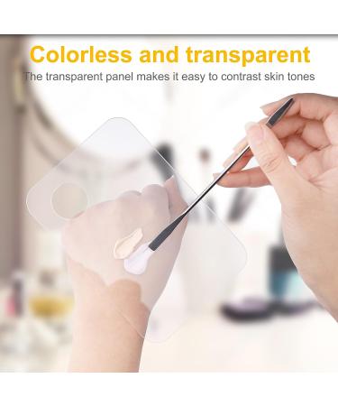 Acrylic Makeup Palette 2 Pack with Spatula and Mirror - for Nail Art & Beauty Salon - Transparent - Buy Online on GoSupps.com