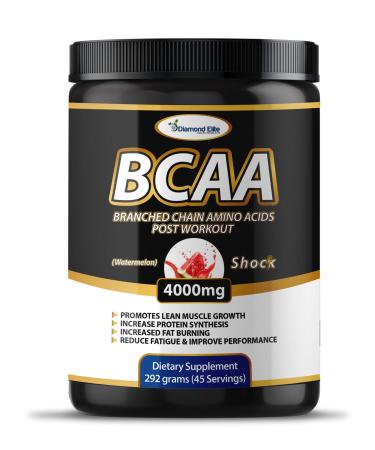 Original BCAA Powder 2:1:1 - Branched Chain Amino Acids for Muscle Building & Recovery Fat Burning Support - Fruit Punch & Watermelon (45 Servings) Watermelon 10.3 Ounce (Pack of 1)