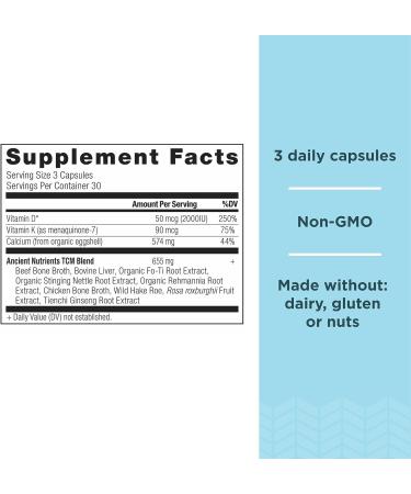 Ancient Nutrition Calcium Supplement with Vitamins D & K2 - 90 Ct for Bone Health, Immune Support & Muscle Recovery - Paleo & Keto Friendly - Buy Online on GoSupps.com