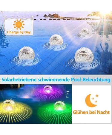 Antyingkai Solar Floating Pool Lights - Waterproof LED Garden & Pond Lighting - 2 Piece Set for Parties & Pools - Buy Online on GoSupps.com