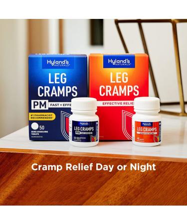 Hyland's Naturals Leg Cramps Tablets PM Formula - 50 Count Natural Relief for Nighttime Calf, Foot & Leg Cramps - Buy Online on GoSupps.com