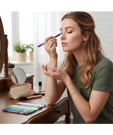  Generisch Set of 14 eyeliner pencils - Waterproof glitter eye makeup - For makeup enthusiasts beginners parties everyday wear weddings - Buy Online on GoSupps.com
