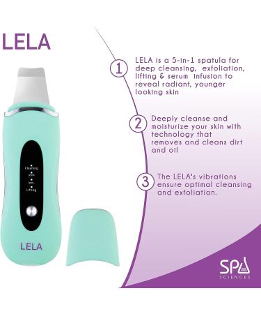 Spa Sciences LELA Skin Spatula: Deep Cleansing, Extraction, Serum Infusion, Lifting - 5 Modes - All Skin Types - Buy Online on GoSupps.com