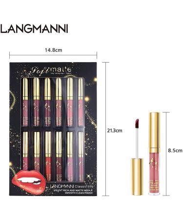 12 Colors Sexy Lip Gloss Set - Waterproof Moisturizing Liquid Lipsticks | Professional Matte Gift Set - Buy Online on GoSupps.com