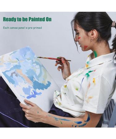 Gredak 100% Cotton Painting Canvas Panels - 12-Pack 11x14IN, Boards for Oil, Acrylic, Gouache, Watercolors - Buy Online on GoSupps.com