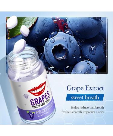 30 PCs Chewable Toothpaste Tablets & 20 PCs Fruity Mouthwash - Natural Toothpaste for Clean Teeth & Fresh Breath (Grape + Grape) - Eco-Friendly Oral Care - Buy Online on GoSupps.com