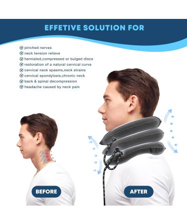 Cervicorrect Neck Brace Neck Stretcher for Neck Pain Relief Inflatable Stretcher Cervical Neck Traction Device Support Keep Vertebrae Stable Relief Neck Pain - Buy Online on GoSupps.com