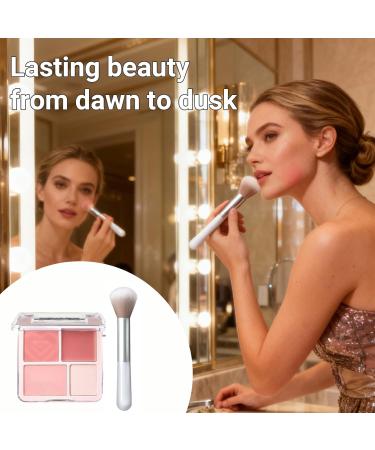 ARYIMYDP 4in1 Cream Blush palette with brush water gel cream blush for natural shine with pleasant texture and long hold including highlighter brush for precise application - Buy Online on GoSupps.com
