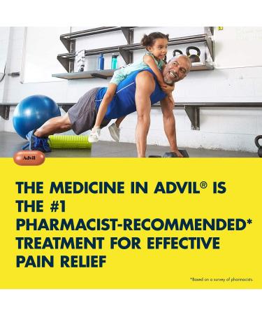 Advil Coated Tablets 200mg, 100 Count - Pain Reliever & Fever Reducer (Pack of 1) - Buy Online on GoSupps.com