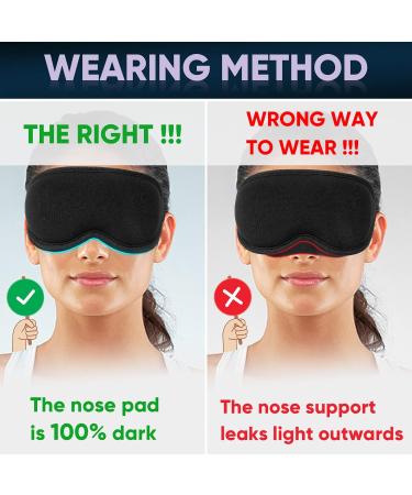 Elehold Weighted 3D Sleep Mask with Adjustable Strap, Portable Blackout Eye Mask for Night Sleep, Yoga, and Travel - Includes 2 Earplugs - Buy Online on GoSupps.com