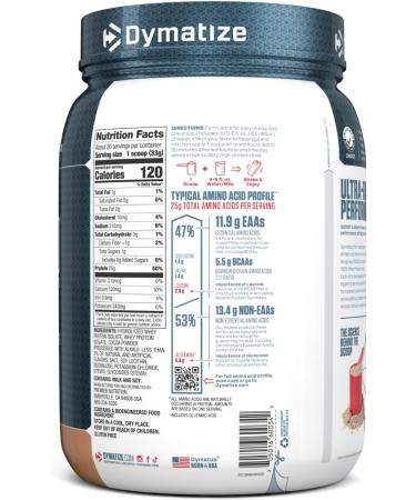 Dymatize ISO100 Hydrolyzed Protein Powder - 25g Whey Isolate Protein, 5.5g BCAAs, Gluten Free - Fudge Brownie Flavor - 20 Servings - Buy Online on GoSupps.com