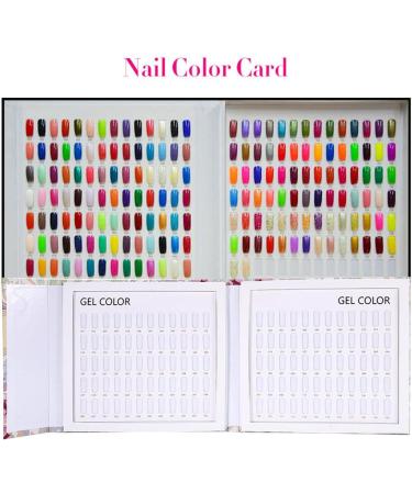Nail art display 120 color nail color card nail color display book 120 color nail polish color chart nail practice card nail polish display board nail polish display shelf nail art display book - Buy Online on GoSupps.com