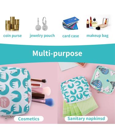 Amaxiu Sanitary Napkin Storage Bags 2pcs Waterproof Travel Menstrual Pad Pouch with Zipper Mini Tampons Holder for Purse Period Nursing Pad Holder for Women Girls 5.1" x 5.1" (Pattern D) - Buy Online on GoSupps.com