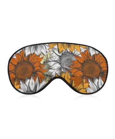 LynaRei Beautiful Sunflowers Sleep Mask Autumn Sunflower Blooming Floral Flowers Blindfold for Sleeping Elastic Blackout Eye Mask Cover for Full Night's Sleep Travel and Nap Style-3