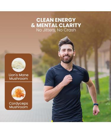 OVIA Natural 10 Mushroom Coffee with 3500mg for Weight Management, Focus & Gut Health - Daily Dose Ten Mushroom Coffee for Clean Energy - Low Caffeine Adaptogenic Instant Coffee with Lion s Mane,Chaga - Buy Online on GoSupps.com