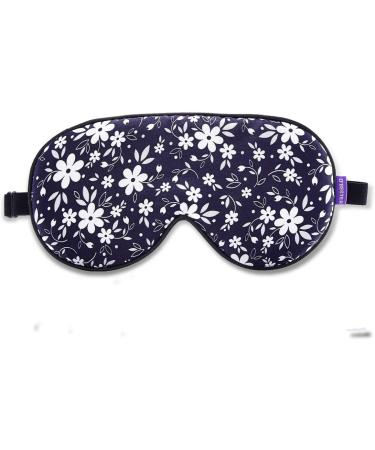 O'Bester Natural Silk Sleep Mask | Super Soft Eye Mask with Adjustable Strap | Ultimate Sleeping Aid Blindfold | Blocks Light | Small White Flowers - Buy Online on GoSupps.com