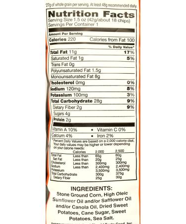 Food Should Taste Good Sweet Potato Tortilla Chips 1.5 oz (Pack of 8) - Delicious & Nutritious Snack Option - Buy Online on GoSupps.com